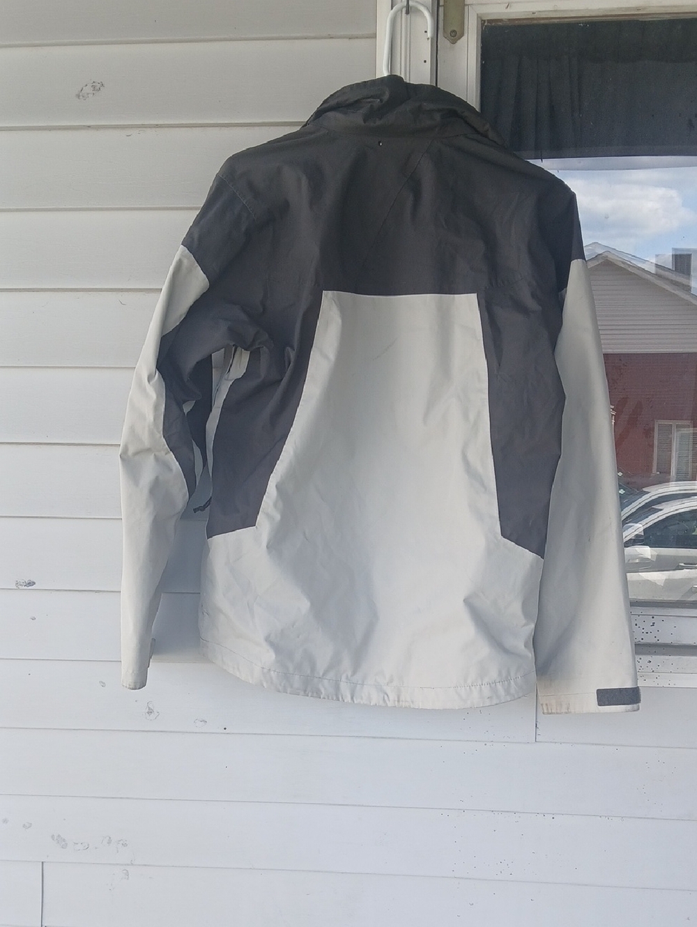 Columbia Titanium Omni Tech Winter Ski Snow Jacket Beige Charcoal Size Small - Picture 6 of 6